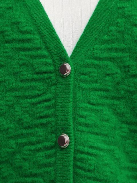 Morgan kardigan z domieszką wełny MSOURI kolor zielony MSOURI