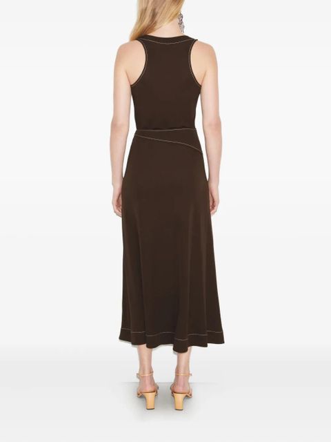 Tory Burch belted jersey skirt - Brown