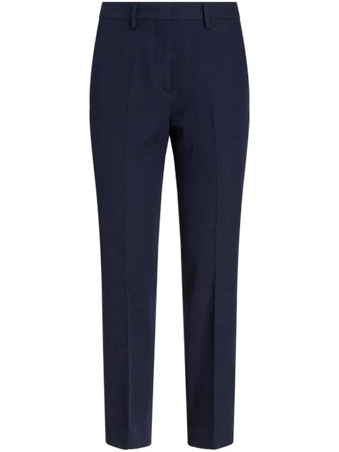 ETRO tapered-leg mid-waist trousers - Blue - zdjęcie produktu nr 1