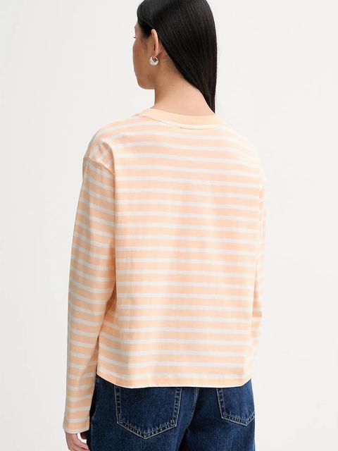 Marc O'Polo longsleeve bawełniany kolor pomarańczowy cold shoulder 5000007507