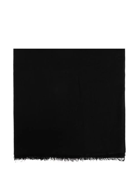 Ferragamo Gancini-monogram frayed scarf - Black - zdjęcie produktu nr 1