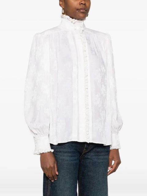 Chloé ruffled jacquard blouse - White - zdjęcie produktu nr 2