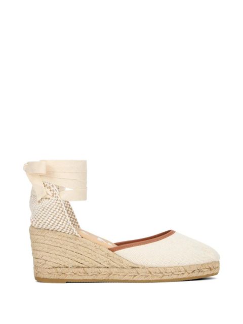 Manebi tie-fastening wedge espadrilles - Neutrals - zdjęcie produktu nr 1
