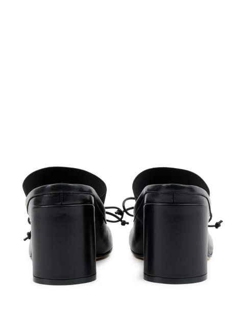 MM6 Maison Margiela 70mm logo-elastic Ballet mules - Black - zdjęcie produktu nr 2