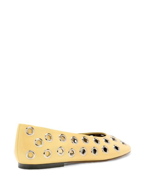 Proenza Schouler metal-eyelet detailing ballerinas - Yellow