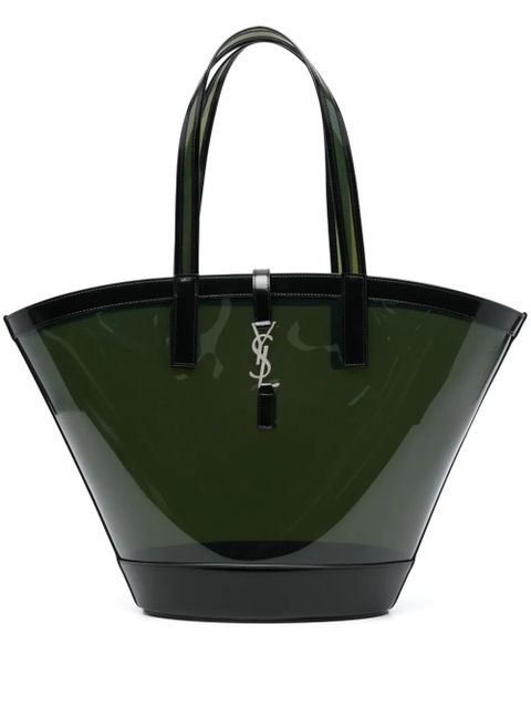 Saint Laurent medium Panier tote bag - Green - zdjęcie produktu nr 1