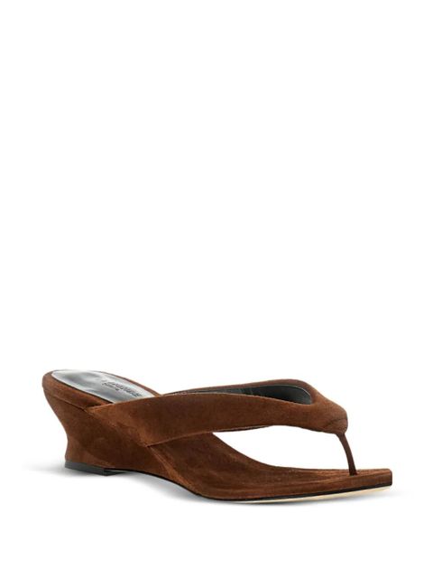 Le Monde Beryl thong-strap wedge sandals - Brown