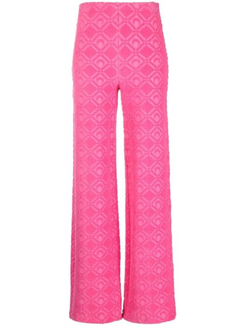 Marine Serre Moon Sponge flared trousers - Pink - zdjęcie produktu nr 1