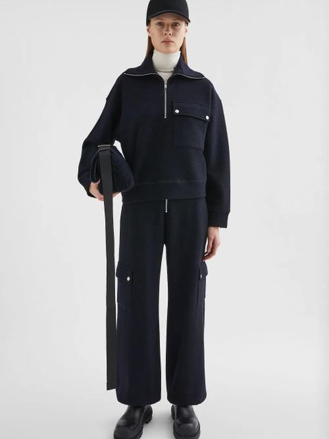 Jil Sander felted trousers - Blue - zdjęcie produktu nr 2