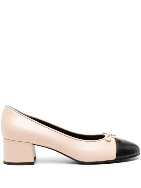 Tory Burch Cap-Toe 45mm leather pumps - Pink - zdjęcie produktu nr 1