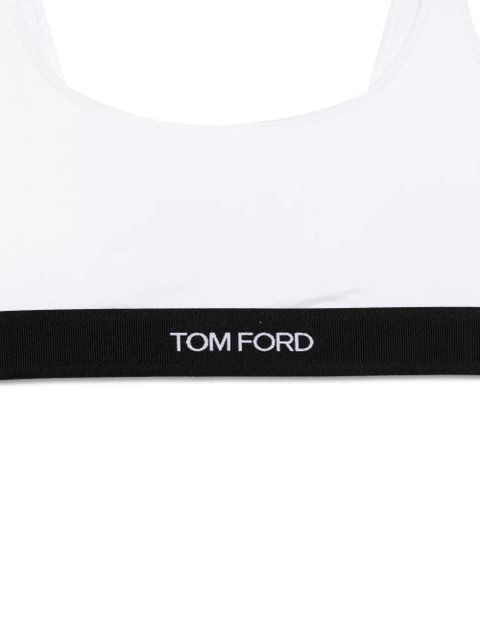 TOM FORD logo-detail bra - White