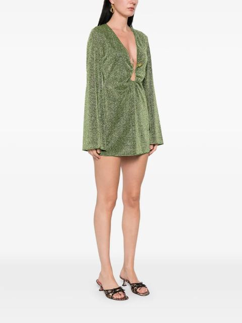 Oséree stone-embellishment mini dress - Green