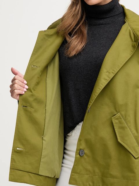 United Colors of Benetton kurtka bawełniana kolor zielony przejściowa oversize 2QJYDN07Y