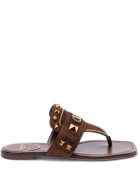 Valentino Garavani leather slides - Brown - zdjęcie produktu nr 1
