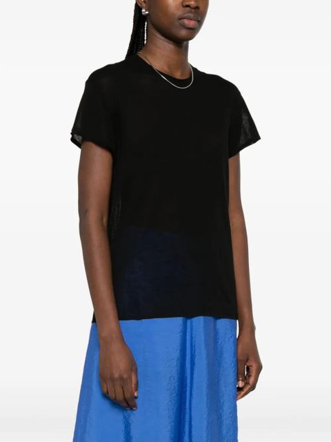 TOTEME silk T-shirt - Black