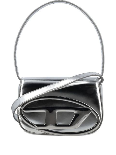 Diesel logo-plaque tote bag - Silver - zdjęcie produktu nr 1