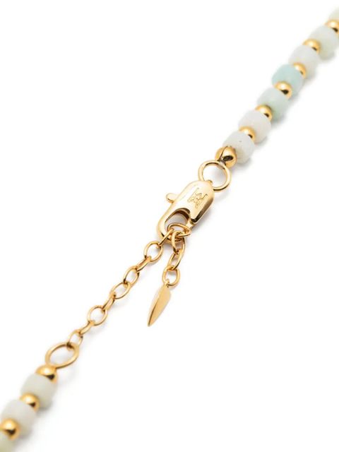 Missoma beaded chain amazonite necklace - Gold