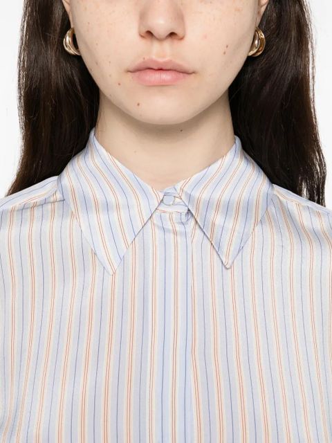 Max Mara striped long-sleeve shirt - Blue