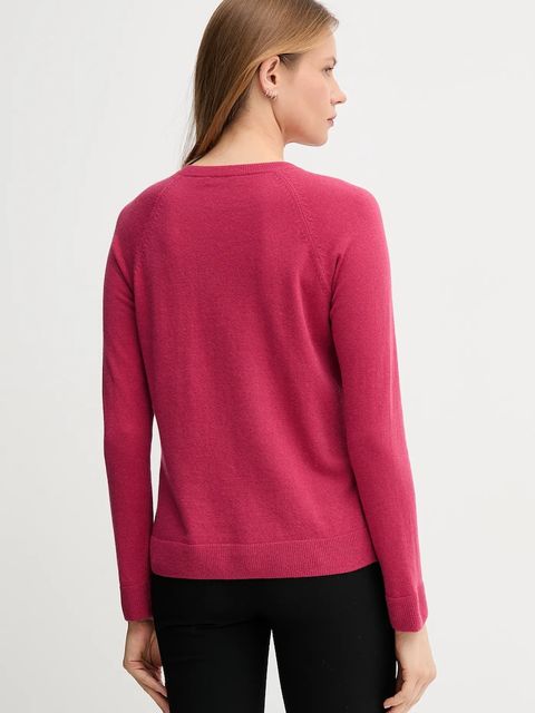 United Colors of Benetton sweter z domieszką wełny damski kolor różowy 1035D1P17