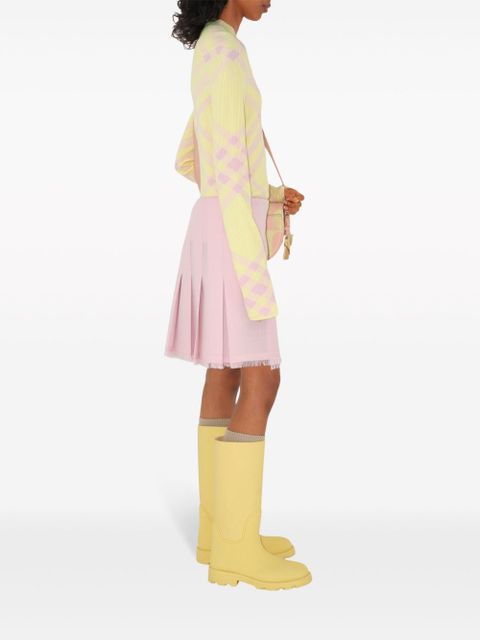 Burberry check-pattern ribbed jumper - Yellow