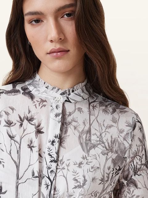 AllSaints sukienka lniana SKYLAR MAXI - zdjęcie produktu nr 2