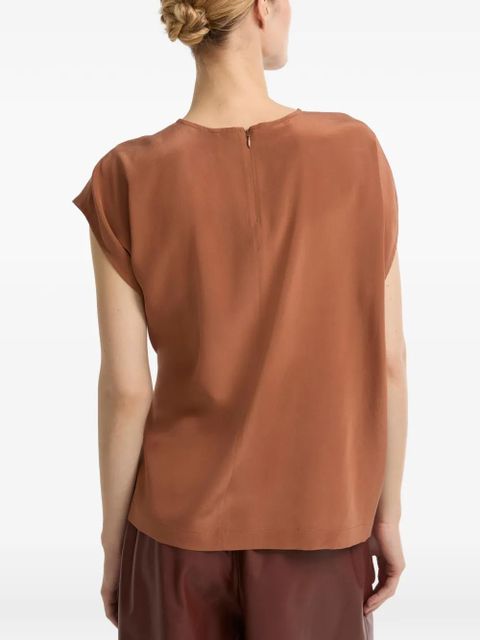 Yves Salomon tie-detail top - Brown