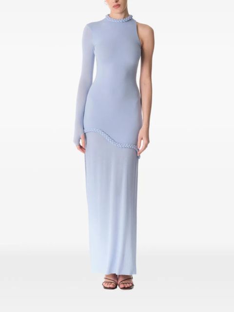 MANURÍ CANDY one-sleeve maxi dress - Blue