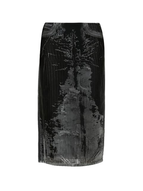 Diesel De-Pra-Fse1 midi skirt - Black - zdjęcie produktu nr 1