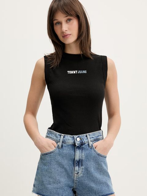 Tommy Jeans top damski bawełniany z elastanem - zdjęcie produktu nr 2
