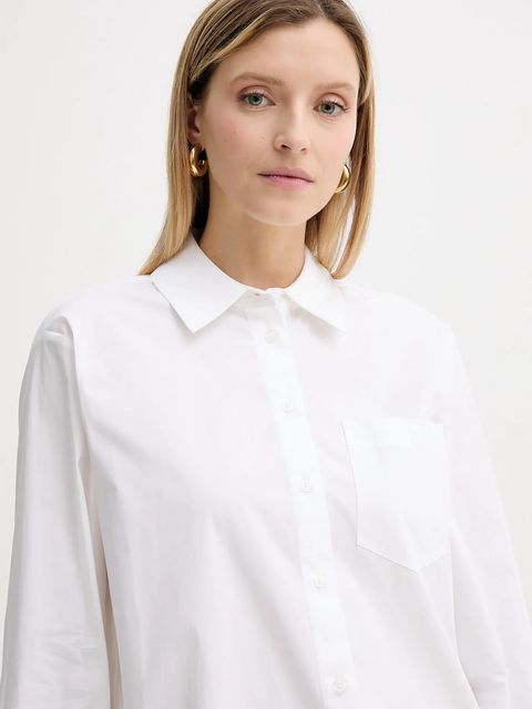 MICHAEL Michael Kors koszula damska kolor biały regular z kołnierzykiem klasycznym MT540TYF4C