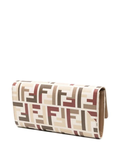FENDI Fendi Roma FF-motif clutch bag - Neutrals