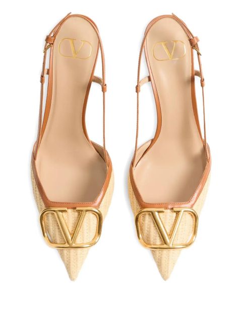 Valentino Garavani vlogo signature slingback pumps - Neutrals - zdjęcie produktu nr 2