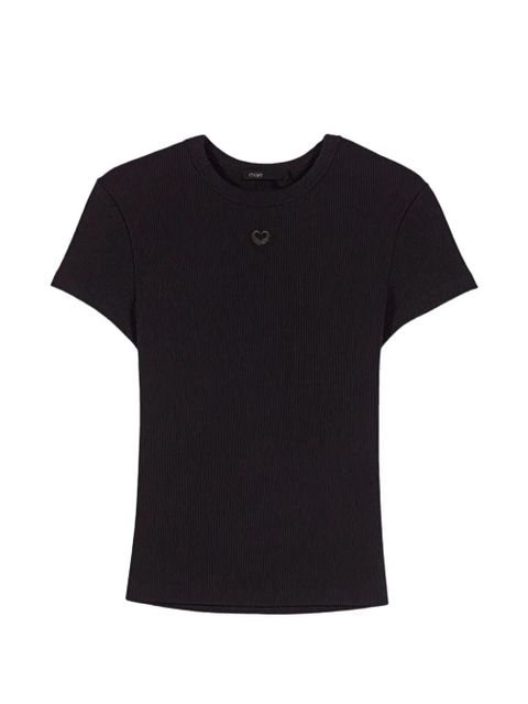 Maje cotton T-shirt - Black - zdjęcie produktu nr 1