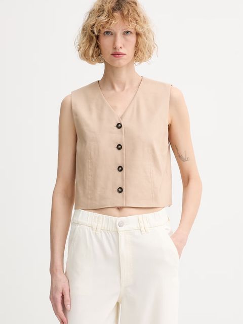 Marc O'Polo kamizelka damska z lnem - zdjęcie produktu nr 1