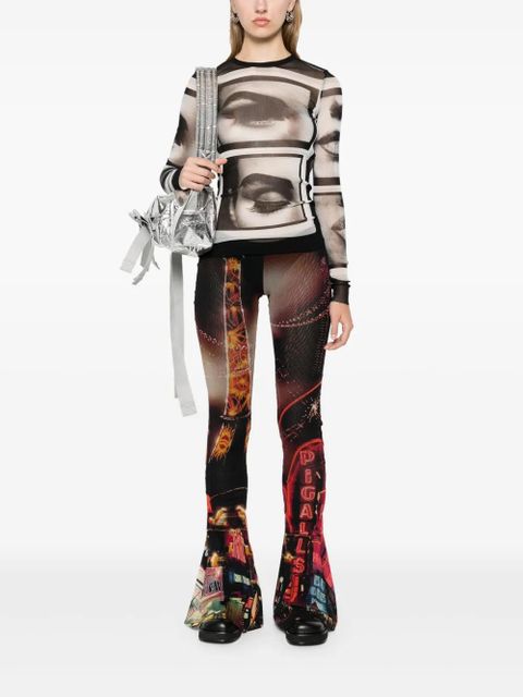 Jean Paul Gaultier Red Pigalle mid-rise flared trousers - Black - zdjęcie produktu nr 2