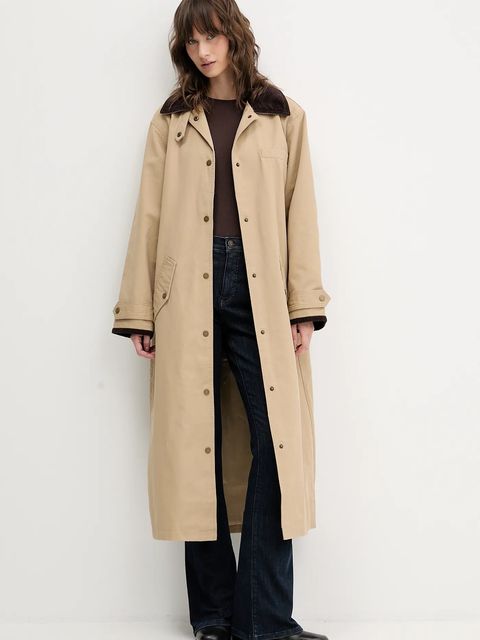 Abercrombie & Fitch płaszcz kolor beżowy KI144-5303-415