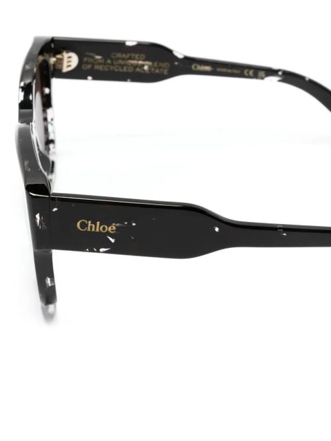 Chloé Eyewear Gayia logo-lettering sunglasses - Black