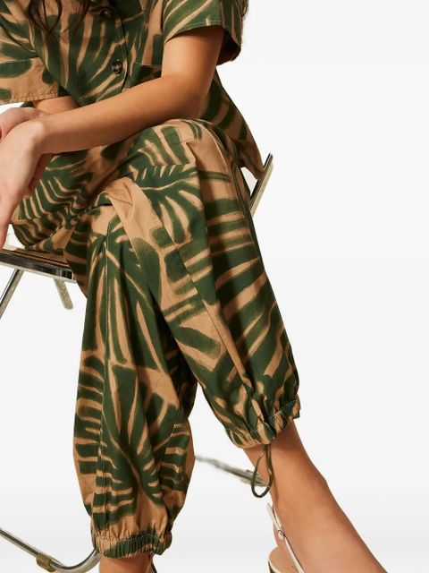 TWINSET printed joggers - Green
