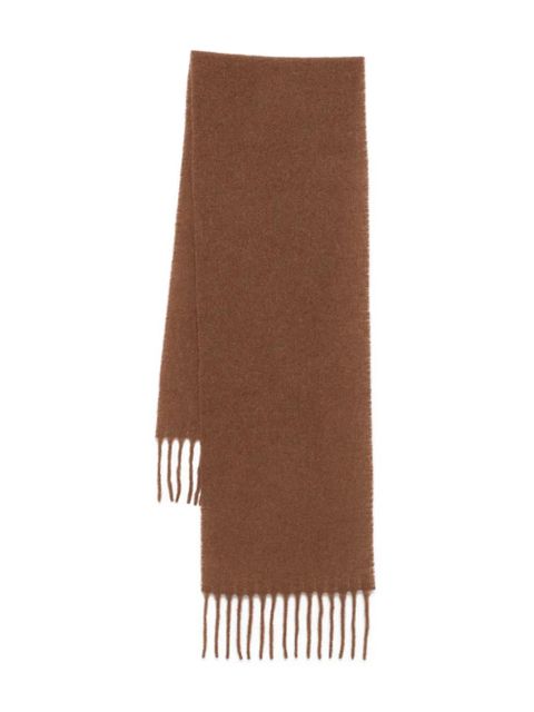 Alysi fringed wool scarf - Brown - zdjęcie produktu nr 1