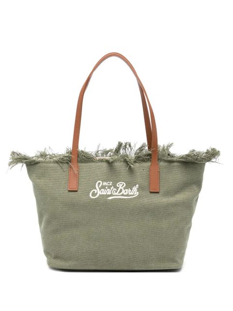 MC2 Saint Barth City embroidered fringed tote bag - Green - zdjęcie produktu nr 1
