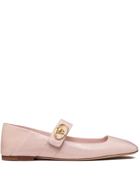 Valentino Garavani VLogo Locker Mary-Jane ballerina shoes - Pink - zdjęcie produktu nr 1