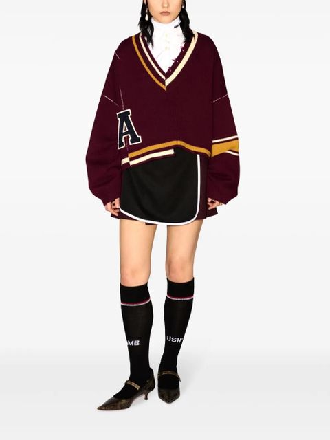 AMBUSH raw-cut striped jumper - Red - zdjęcie produktu nr 2