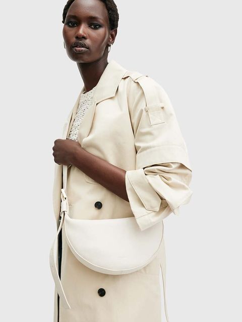 AllSaints torebka skórzana HALF MOON