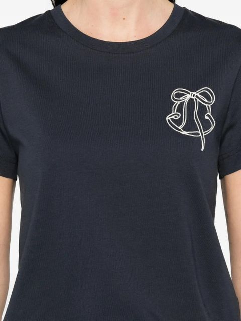 Moncler embroidery T-shirt - Blue