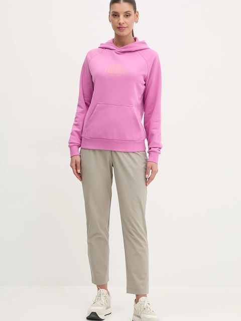 Helly Hansen bluza damska kolor fioletowy z kapturem z aplikacją 54239 - zdjęcie produktu nr 2