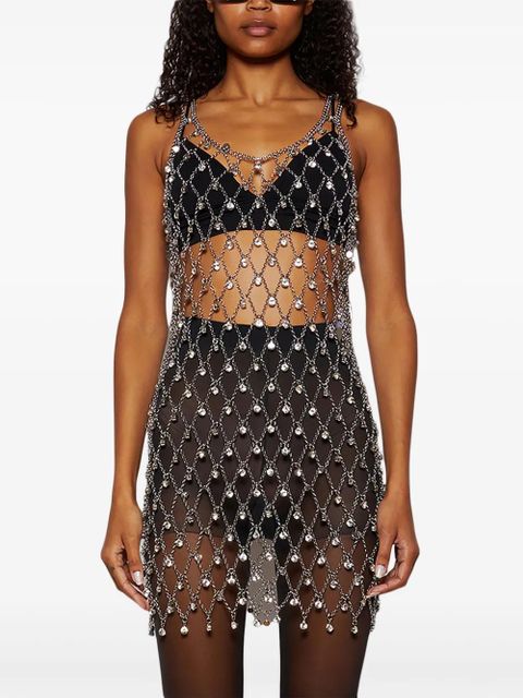 Rabanne embellished-chain dress - Silver
