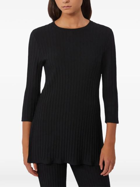 Max Mara ribbed-knit T-shirt - Black - zdjęcie produktu nr 2