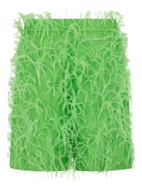 Valentino Garavani feather shorts - Green - zdjęcie produktu nr 2