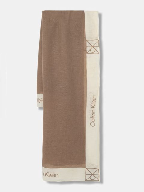 Calvin Klein szal damski z dodatkiem lnu - zdjęcie produktu nr 1