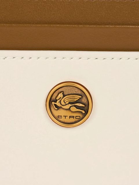 ETRO two-tone leather cardholder - White